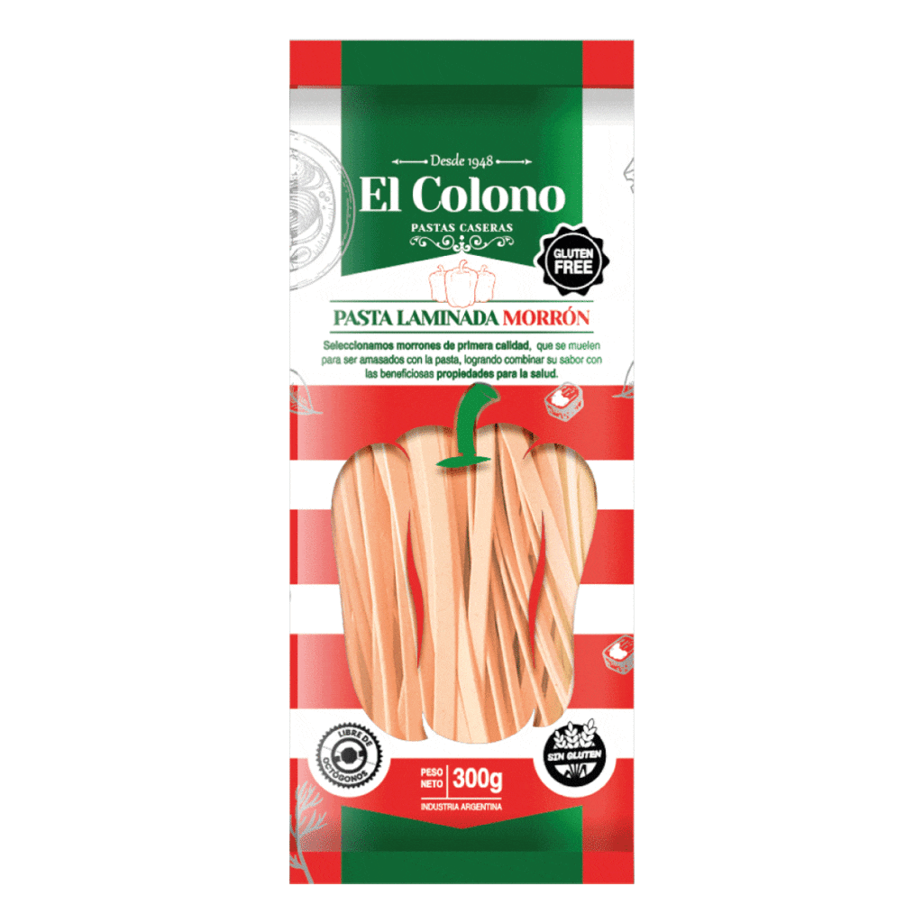 FIDEOS CON MORRON  SIN TACC EL COLONO